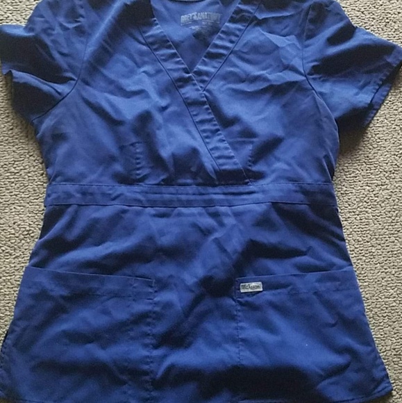 2 blue scrub tops - Picture 1 of 1